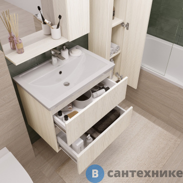 картинка Тумба под раковину Grossman ЮНИТ-70 см подвесная с 2-я ящ. кадена лайт (ум.Фостер-70) (207013)