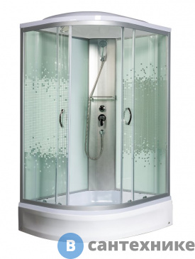 картинка Душевая кабина МОНОМАХ 100/80/24 МЗ R 1000*800*2100, асимметричная (10000005822)