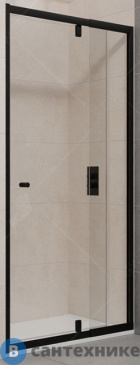 картинка Душевая дверь RGW PA-02B чёрный/Прозрачное/6 мм 100*185 (41080200-14)