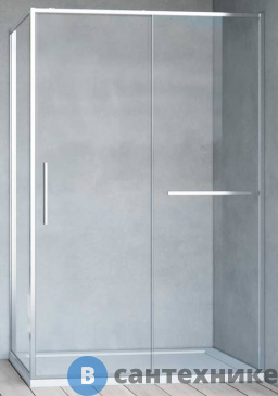 картинка Душевой уголок Vincea Slim Soft VSR-1SS1013CL, 1300*1000, хром, стекло прозрачное, без поддона