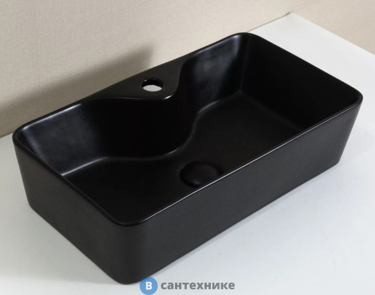 Раковина GID-ceramic Bm9092 накладная, чёрный (550х310)
