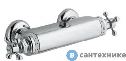 картинка Смеситель Cezares GOLF-DS-T-01 термостатический для душа на один выход, верхнее (жесткое подключение) хром