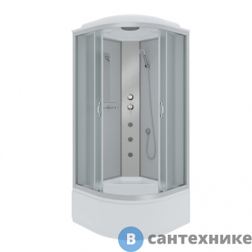 картинка Душевая кабина Niagara NG-2308-14G (900х900х2150) высокий поддон, стекло матовое