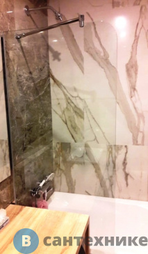 картинка Шторка на ванну Oporto Shower 804-2 70x140 стационарная прозрачное стекло (804-2/70)