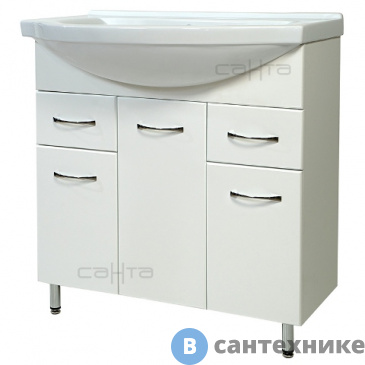 картинка Тумба под раковину СанТа Эльбрус-80 ум. Классик 80 (201115)