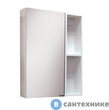 картинка Зеркало-шкаф Comforty Прага-60 дуб белый