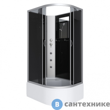 картинка Душевая кабина Niagara NG-2510-14LBKG (1200х800х2150) высокий поддон, стекло тонированное