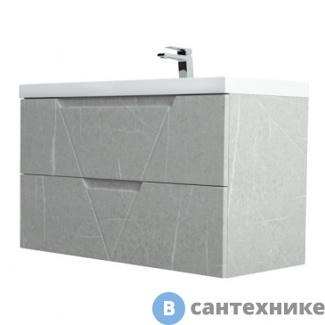 картинка Тумба под раковину BelBagno VITTORIA подвесная с двумя выкатными ящиками, Toros Bianco, 700x450x570 (VITTORIA-700-2C-SO-TB-P)