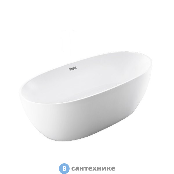 Ванна акриловая Vincea VBT-405-1600, 1600*780*580, слив-перелив в комплекте, хром