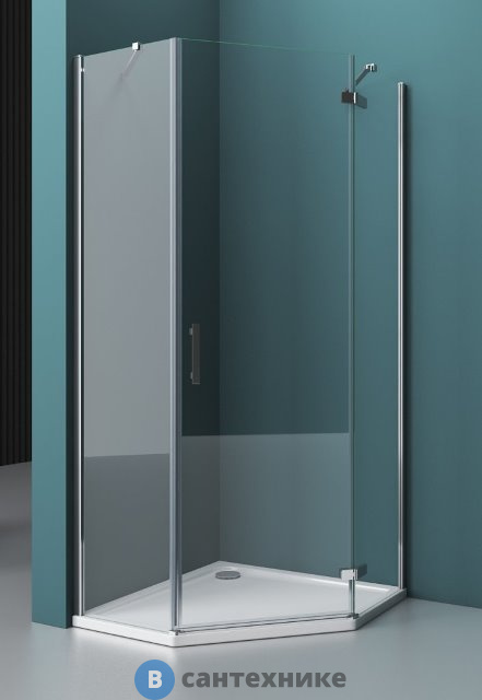 Душевой уголок BelBagno KRAFT-P-1-100-C-Cr-L без поддона