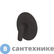 Смеситель Bravat PB8429564BW-ENG для душа, встраиваемый (1-функц) Rhein, чёрный матовый, без внутренней части