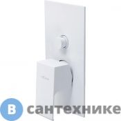 Смеситель Cezares LEAF-VDIM-BIO встраиваемый однорычажный на 2 выхода, белый матовый