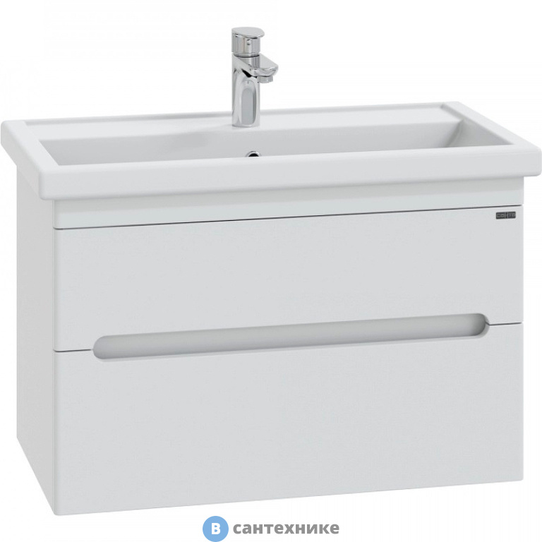 Тумба под раковину СанТа Лондон 80 2 ящ. подвесная (ум. Фостер 80) (224037)