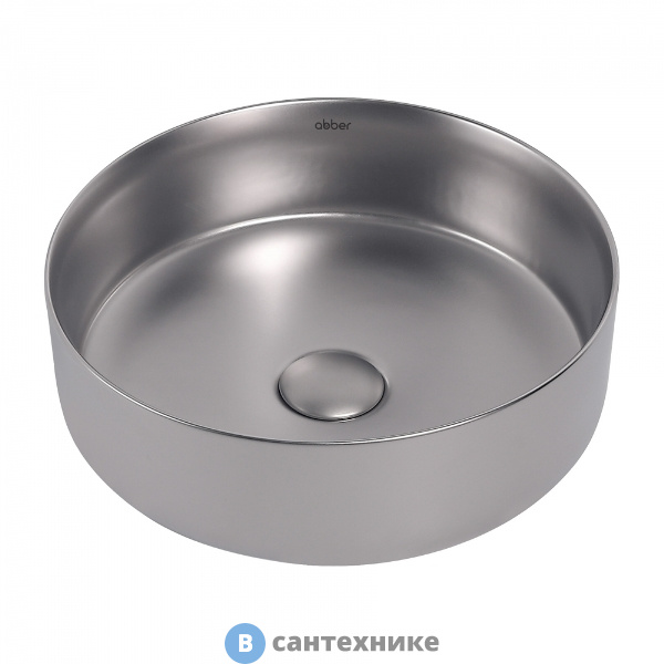 Раковина ABBER Bequem AC2108MS серебро матовое накладная