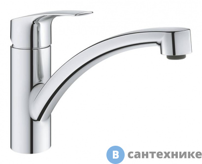 картинка Смеситель Grohe Eurosmart 33281003 однорычажный для мойки, низкий излив