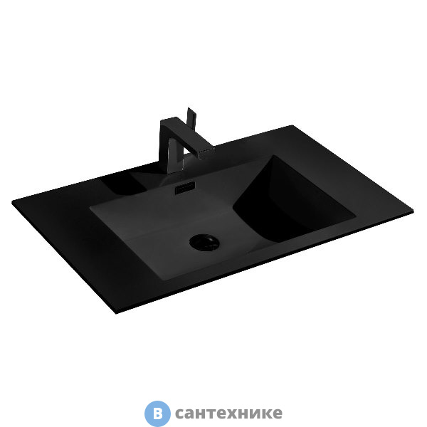 Раковина Vincea VCB-13800B из искусственного камня, черный