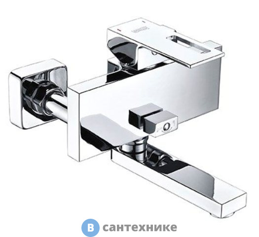 Смеситель WasserKRAFT Alme 1501 для ванны с коротким изливом латунь, хромоникелевое покрытие