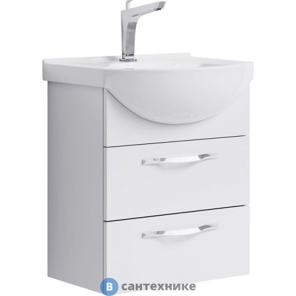 Тумба под раковину Aqwella ALLEGRO 50 Agr.01.05/2 (подвесная, белый)