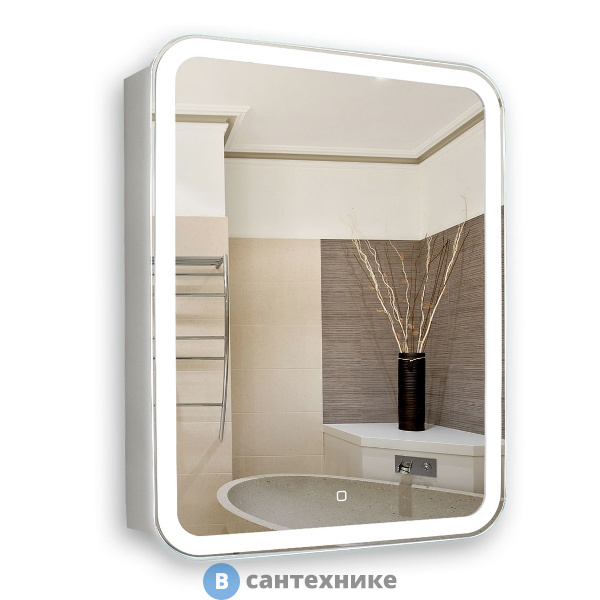 Зеркало-шкаф AZARIO Фиджи 60 (602*800*140) (LED-00002364)