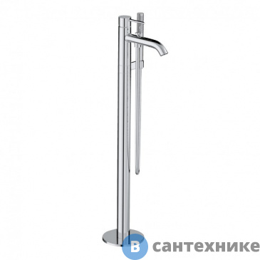 картинка Смеситель Kludi 385900576 BOZZ однорычажный, для ванны, напольный, без внутренней части