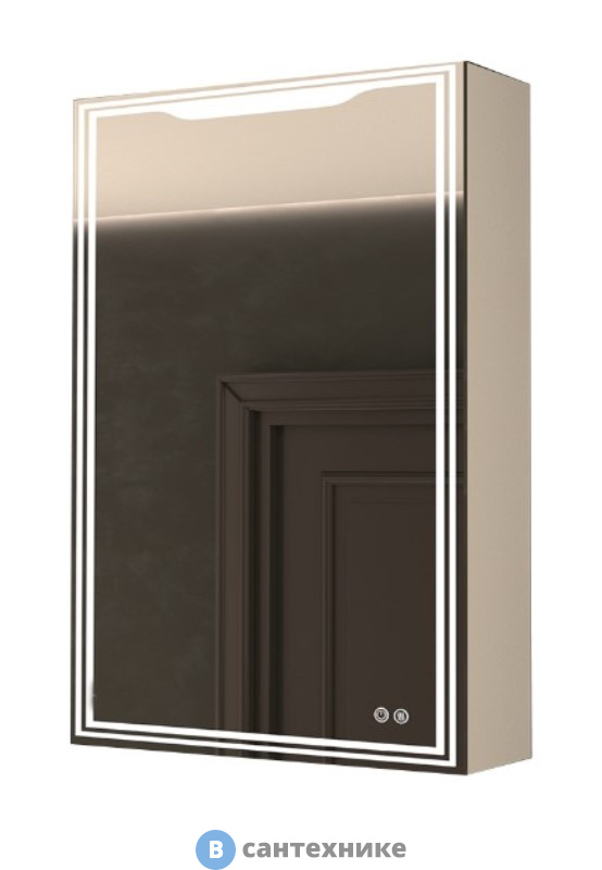 Зеркало-шкаф Art & MAX Merano AM-Mer-500-800-1D-L-DS-F с подсветкой и подогревом