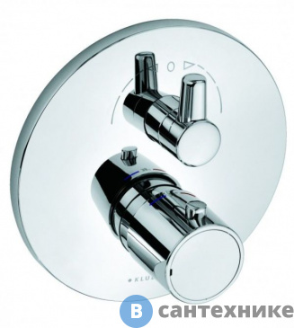 картинка Встраиваемый смеситель Kludi 388300545 O-CEAN/ZENTA для ванны и душа с термостатом с запорным вентилем-переключателем