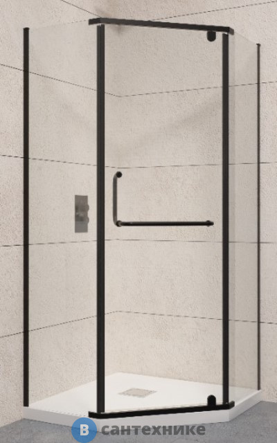 Душевой уголок RGW PA-081B чёрный/Прозрачное/6 мм 90*90*195 (35088199-14), без поддона