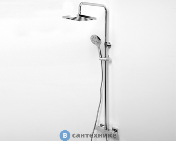 Душевая стойка WasserKRAFT A15502 Thermo со смесителем для душа, 80/110 x 53 см латунь, хромоникелевое покрытие