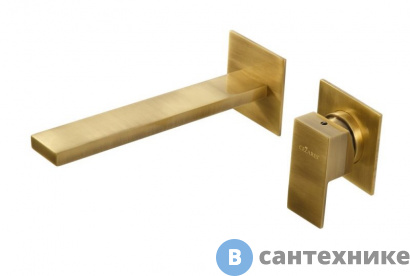 картинка Смеситель Cezares UNIKA-BLI2-02 для раковины встраиваемый однорычажный, бронза
