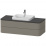 Тумба Duravit Happy D.2 Plus подвесная 408x1300x550 мм 2 ящика, stone grey satin matt (HP497209292), без столешницы и раковины