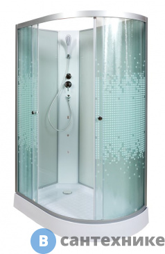 картинка Душевая кабина Deto L 902 L N с гидромассажем (120х80х200 см)