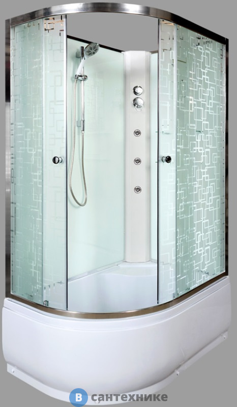 Душевая кабина Deto ЕМ4512 R N с гидромассажем (1200*800*2200)