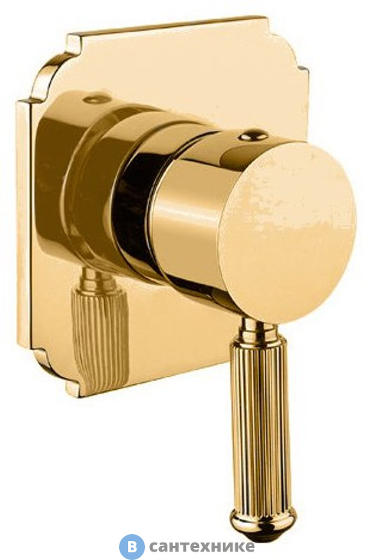 Смеситель Cezares OLIMP-DIM2-03/24-L встраиваемый однорычажный для душа, золото