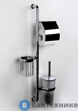 картинка Стойка WasserKRAFT K-1438 комбинированная настенная, матовое стекло