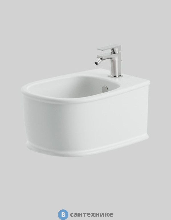 Биде подвесное Artceram ATELIER 52х37см, с 1 отв под смеситель, белый (ATB001 01 00)