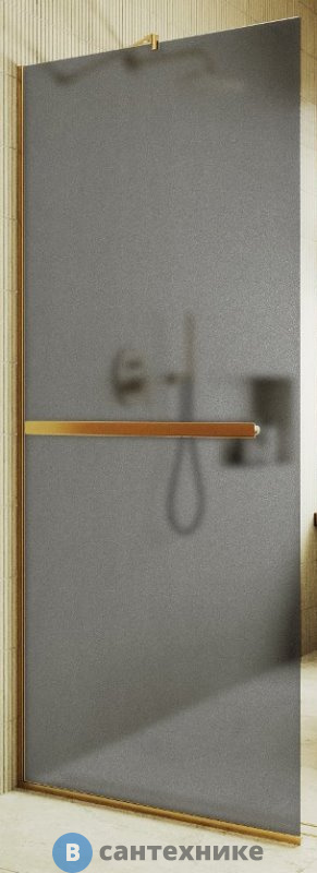 Душевая перегородка в профиле MaybahGlass 1950*790 Стекло 8 мм Графит матовый +Полотенцесушитель (MGD-730-3у)