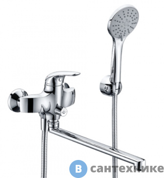 картинка Смеситель WasserKRAFT Rossel 2802L для ванны с длинным изливом латунь, хромоникелевое покрытие