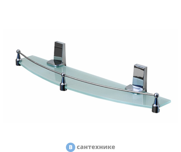 Полка WasserKRAFT Lopau K-6044 стеклянная с бортиком