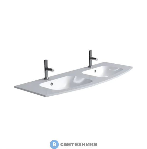 Раковина Jacob Delafon Nona EB1887RU-DE1 стеклянная, матовый белый, 140 см