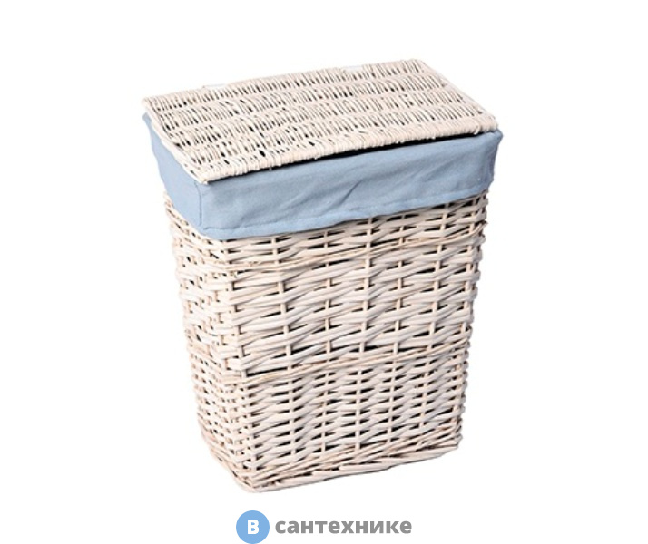 Плетеная корзина WasserKRAFT Lippe WB-450-M для белья с крышкой прутья ивы