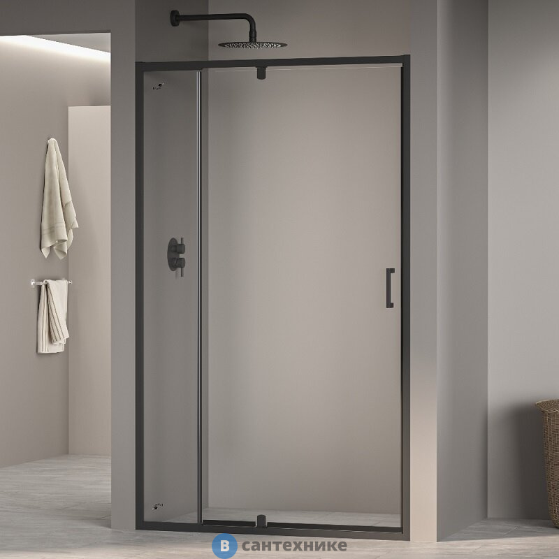 Душевая дверь RGW PA-008-B 100-110*195 чёрный/ прозрачное (350800801-14)