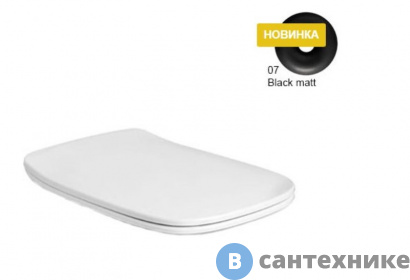 картинка Сиденье AXA White Jam AF3307 с крышкой для унитаза, sof-close, Black Matt