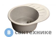 Кухонная мойка GranFest RONDO GF-R580L чаша с крылом 580*450мм  серый