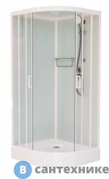 картинка Душевая кабина Frank F420 М White низкий поддон матовое стекло