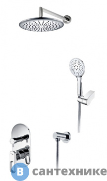 картинка Встраиваемый комплект WasserKRAFT A16830 для душа с верхней душевой насадкой и лейкой
