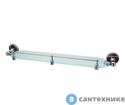 картинка Полка WasserKRAFT Regen K-6944 стеклянная с бортиком