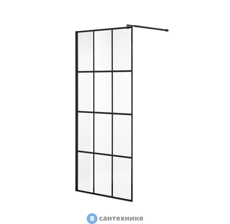 Душевая перегородка Niagara NG-685-90 black (90x195)