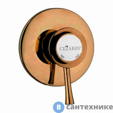картинка Смеситель Cezares GIUBILEO-DIM-02 встраиваемый, однорычажный для душа, бронза