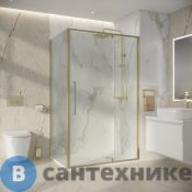 Душевое ограждение Niagara Nova NG-45-12ASG-A80SG-34 (120х80х195) прямоугольник, распашная, золото сатин, стекло прозрачное