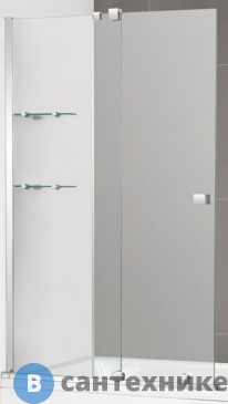 картинка Шторка Cezares STREAM-VFS-11-100/150-C-Cr на ванну с полками